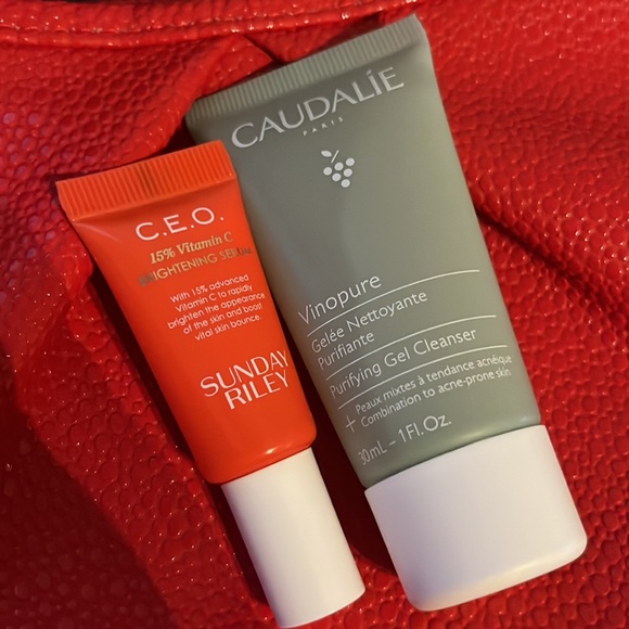 Sephora New Makeup Bag Sunday Riley Caudalie Cleanser - Picture 2 of 2